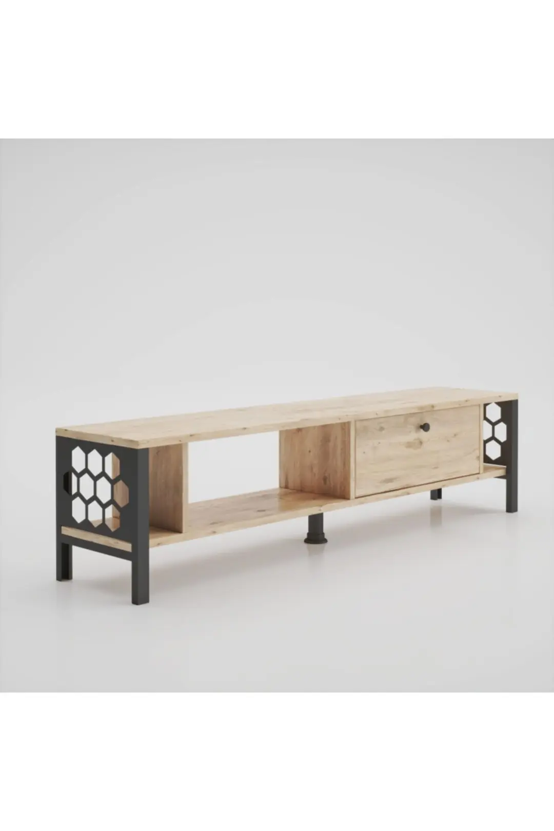 Defne 140 Cm Tv Ünitesi - Atlantik Çam / Siyah